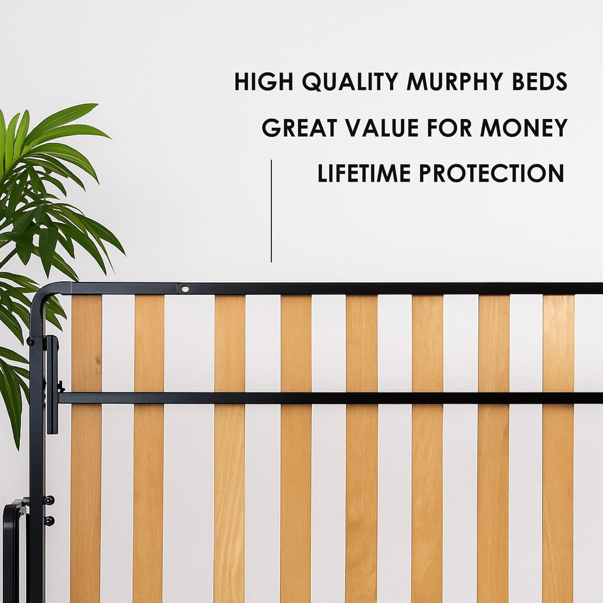 Murphy bed quality and value marketing graphic