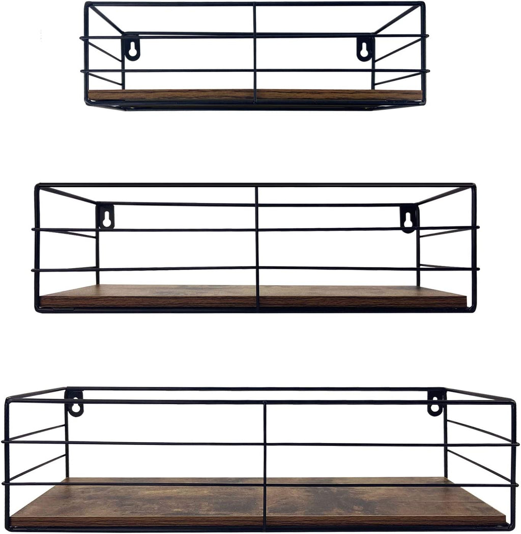 Floating Shelves Wall Mounted Set of 3, Hanging Storage Wall Shelf for Bathroom, Living Room, Bedroom, Kitchen Home