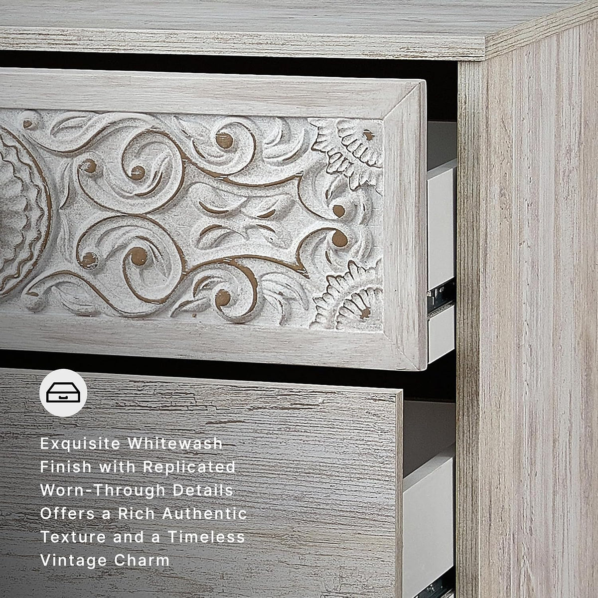 Signature Design by Ashley Paxberry Boho Dresser, Whitewash