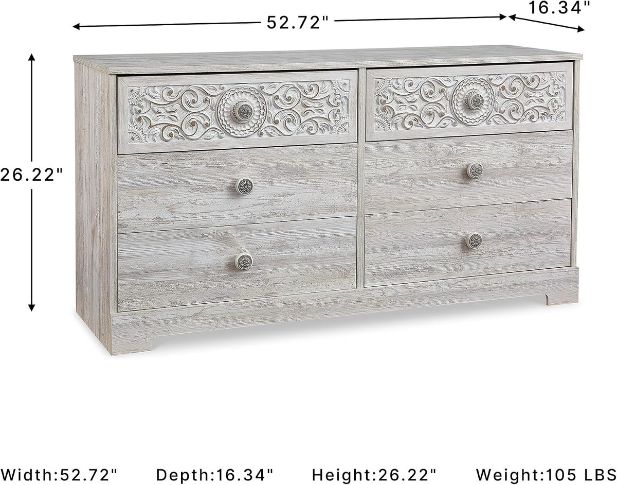 Signature Design by Ashley Paxberry Boho Dresser, Whitewash