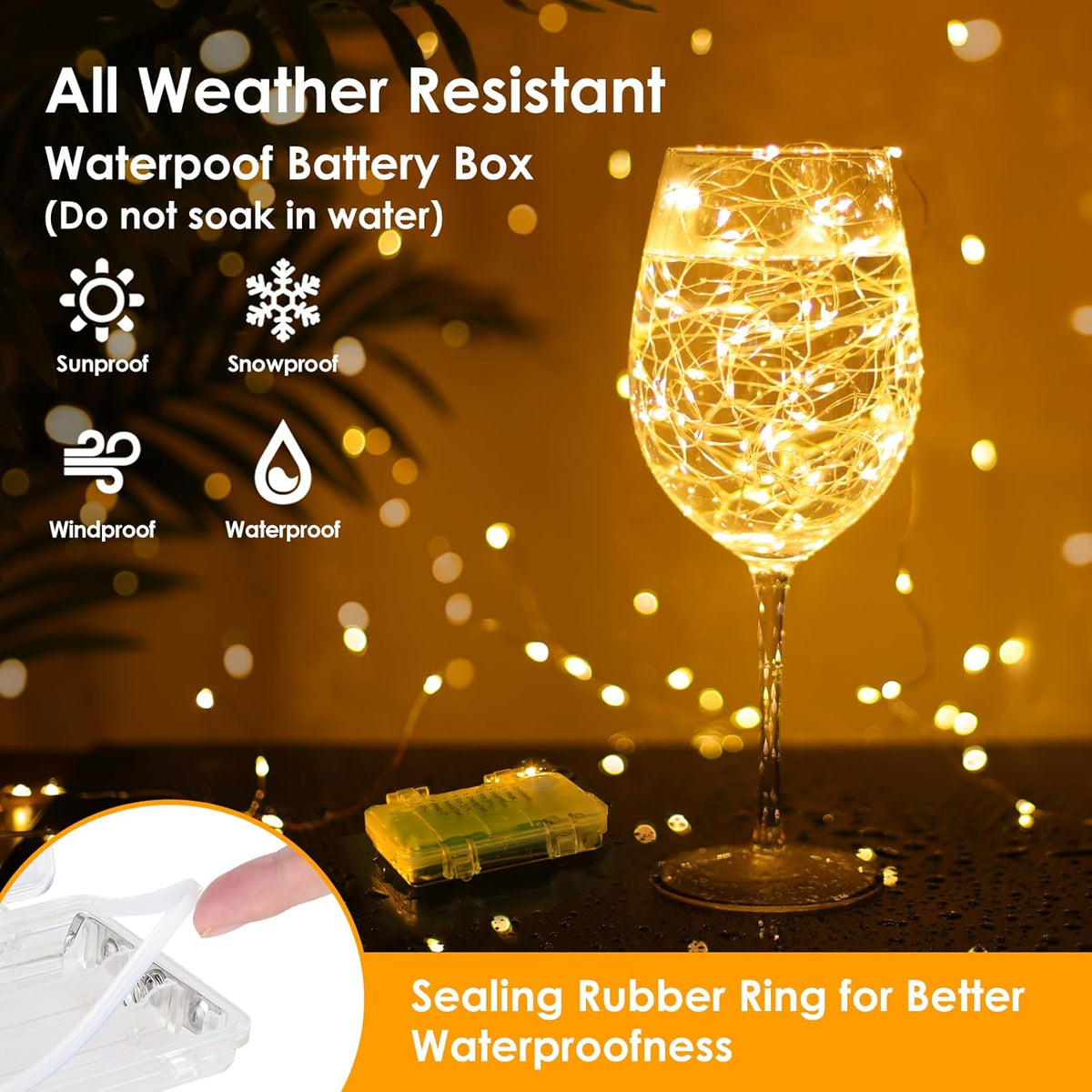 Warm White Fairy String Lights with Remote & Timer