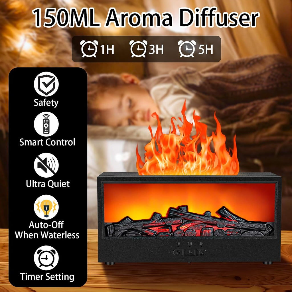 Fireplace Flame Essential Oil Diffuser & Humidifier