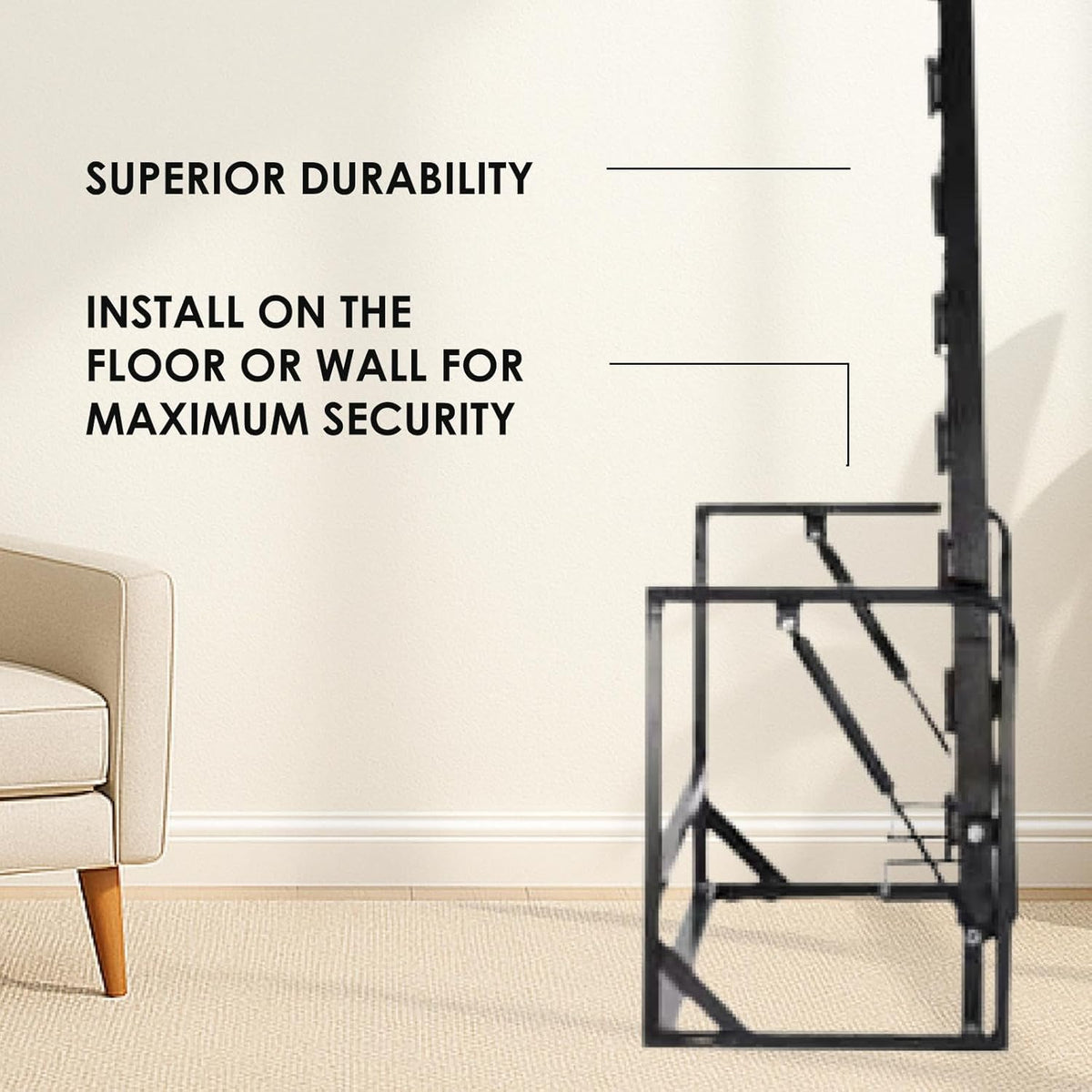 Murphy bed metal frame durability and installation graphic
